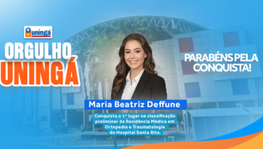 Egressa de Medicina da Uningá conquista 1º lugar em seleção para residência médica